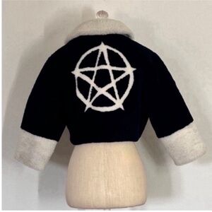 Jarob Heath Sherling bolero Jacket Black & White 
Fully Lined